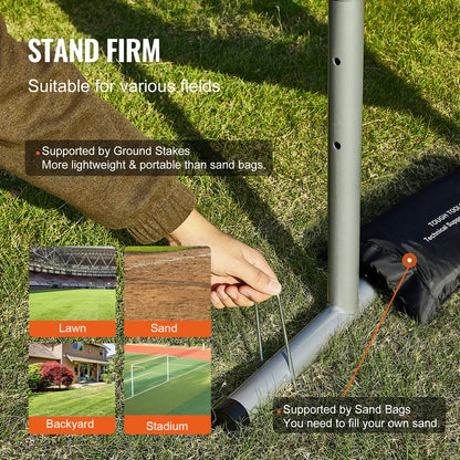 Baseball/Softball Training Net, Hitting/Pitching Practice, Height Adjustable