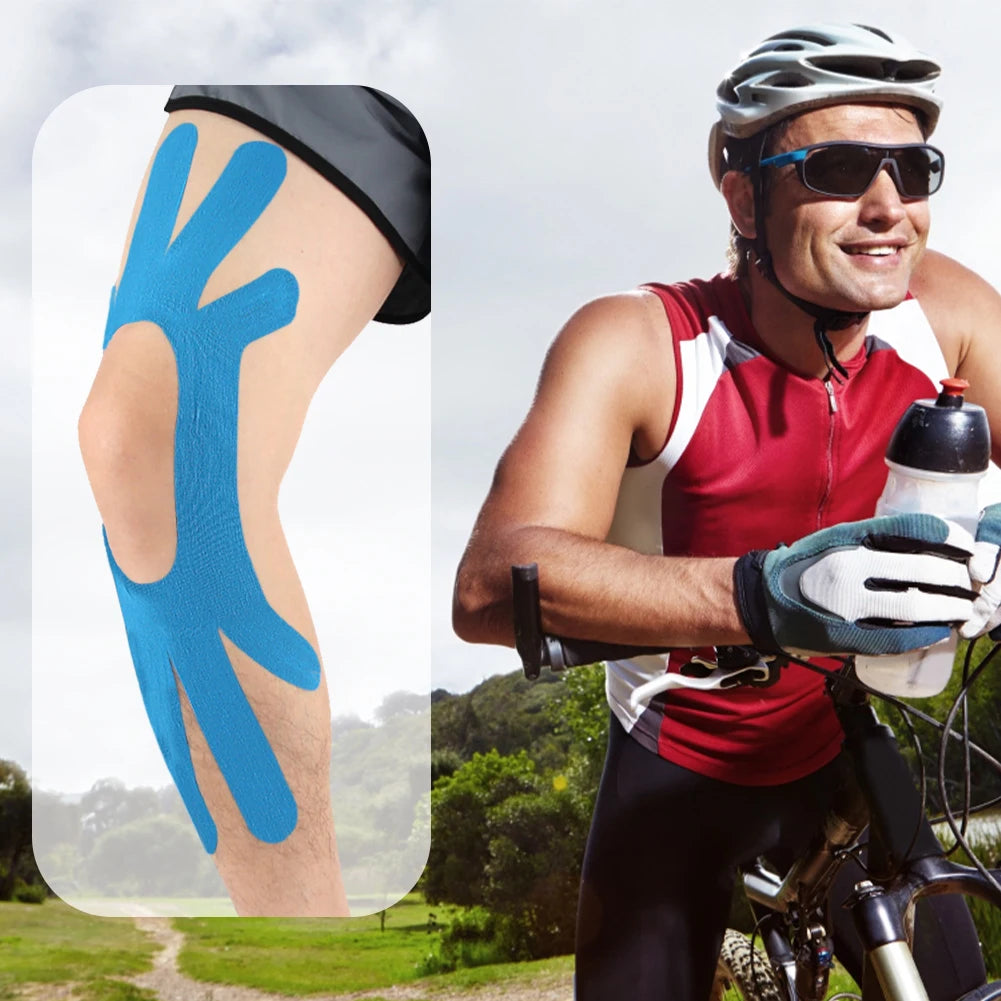 Pre-Cut Knee Kinesiology Tape, Elastic, Breathable, Sport, Support, Stability