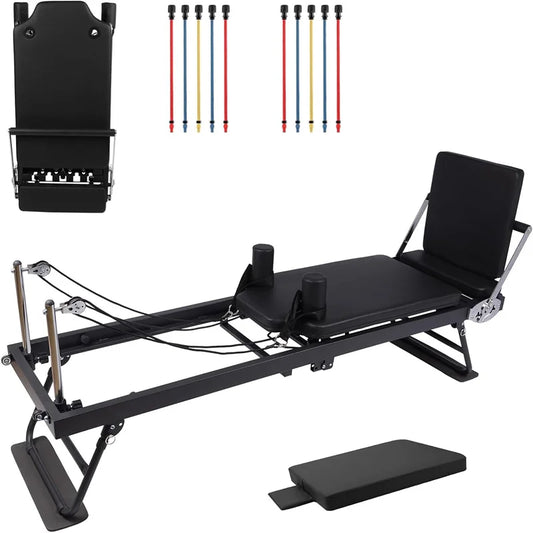Pilates Reformer Machine 77", Foldable, Adjustable