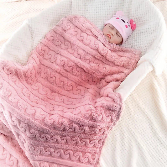 Baby Plush Blanket, Swaddle, Super Soft, Cozy