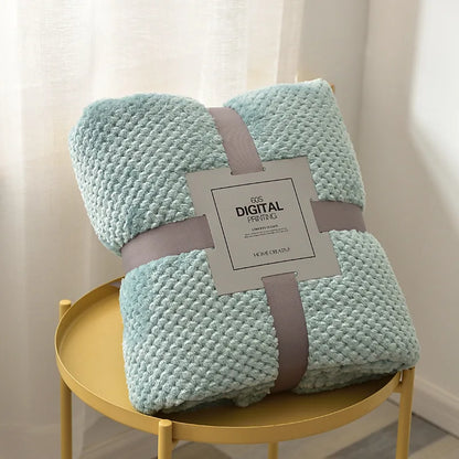 Baby Blanket, Soft Fleece, Thick Quilt Bedding, Swaddle Wrap, Stroller Sleep Cover
