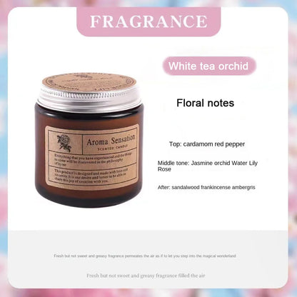 Aromatherapy, essential oil candle, smokeless, soybean, household fragrance