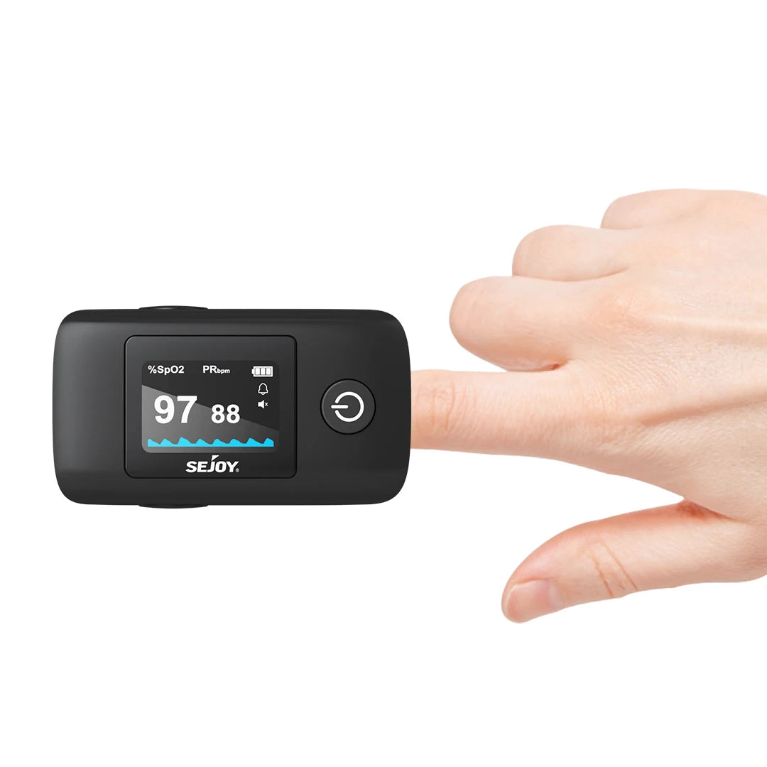 Digital Wrist Blood Pressure Monitor & Finger Pulse Oximeter OLED Blood Oxygen Saturation, Heart Rate Meter