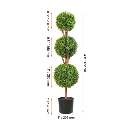 Artificial Boxwood Tower Topiary, Spiral Or Round Plant