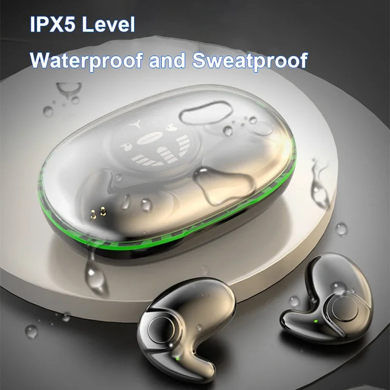 Invisible Wireless Sleep Earbuds, Bluetooth, Waterproof Noise Reduction, Touch Control Headsets