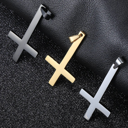 Cross Pendant Necklace For Men/Women, Gold/Silver/Black Color