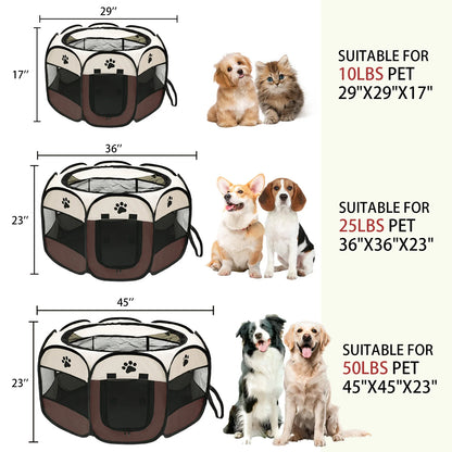 Portable Octagonal Foldable Pet Playpen