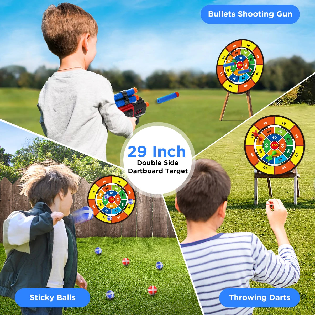 2X Bow Arrow + Guns, Toy For Kids, LED Light Up Archery, Suction Cup, Stand, Dart Board