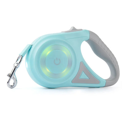 5M Automatic Retractable Dog Leash, Led Flashlight, Durable Nylon Lead
