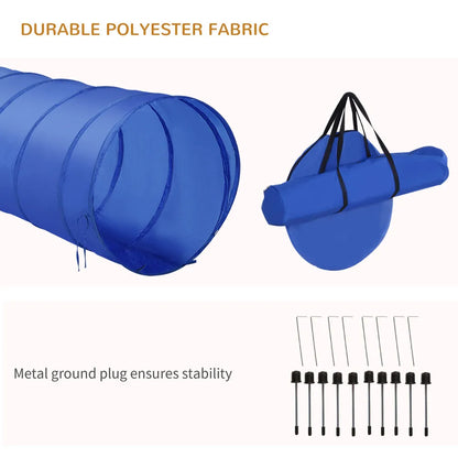 Dog Agility Training Kit, Obstacle Course, Tunnel, Toy Balls, Storage Bag