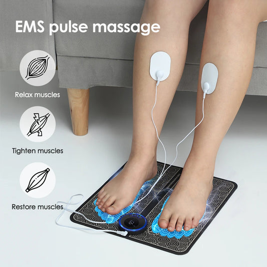 Rechargeable Electric Foot Massager Pad, Electro stimulator