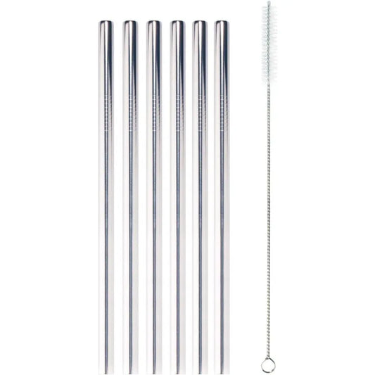 Reusable, Stainless Steel, Drinking Straws, Cleaning Brushes
