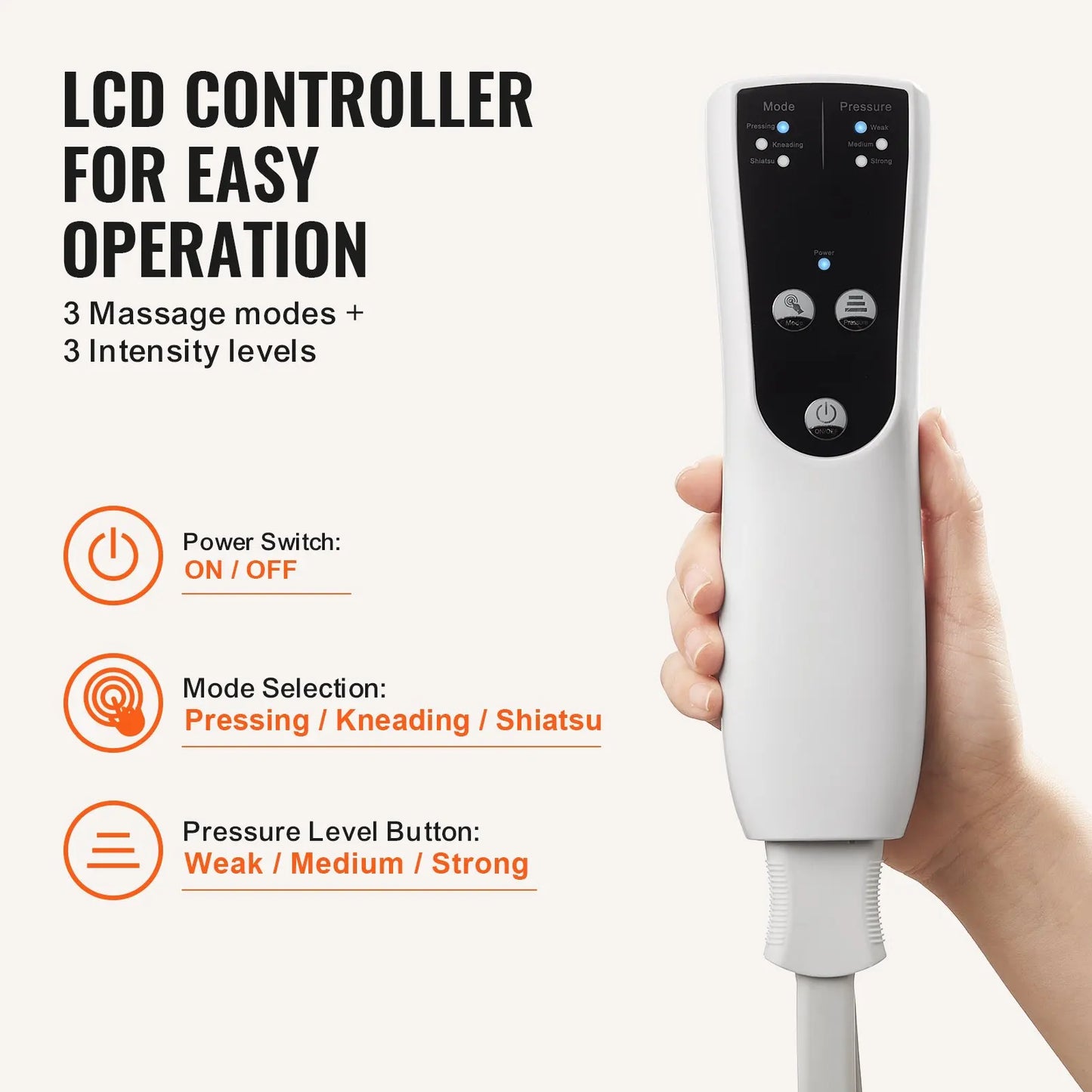 Full Leg Massager, Air Compression For Foot Calf Thigh Knee, 3 Modes & 3 Intensities