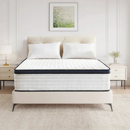 Gel Memory Foam Hybrid Mattress , Pressure Relief, Medium Firm Comfort, Motion Isolation, Mattress in a box