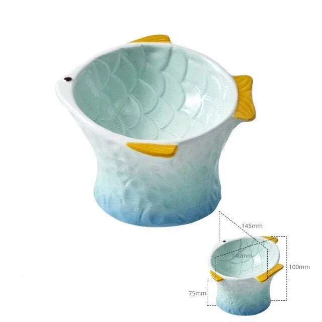 Pet Feeder/Water Ceramic Elevated Dishes Decorative