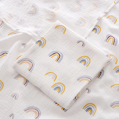 Baby Blanket, Muslin Swaddle, 2-Layer, Cotton, Receive Blankets, Bath Towel