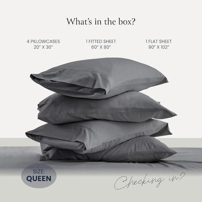 Luxury 6 Piece Queen Bed Sheets, Elastic, Breathable, Sheets & Pillowcase Set, Wrinkle Free