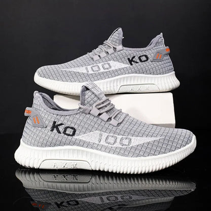 Breathable Mesh Sneakers, Comfortable, Casual Sport Shoes, Lightweight, Plus Size 39-44