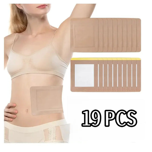 19pcs Castor Oil Cotton Patches, Disposable, Self-Adhesive, Anti Leakage
