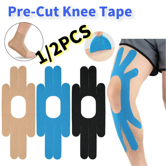 Pre-Cut Knee Kinesiology Tape, Elastic, Breathable, Sport, Support, Stability