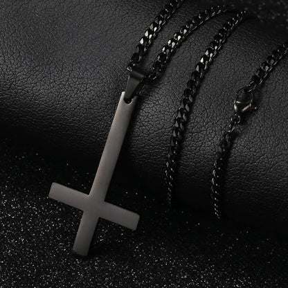 Cross Pendant Necklace For Men/Women, Gold/Silver/Black Color