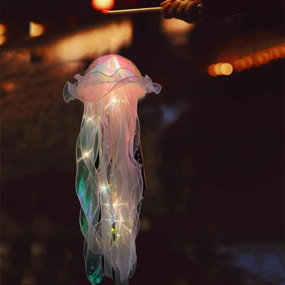 Jellyfish Portable Flower Lamp, Girl Room Atmosphere Decoration, Bedroom Night Lamp