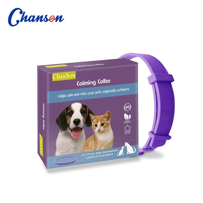 Adjustable Natural Calming Collar For Cats/Dogs, Anxiety Pheromone Reducing