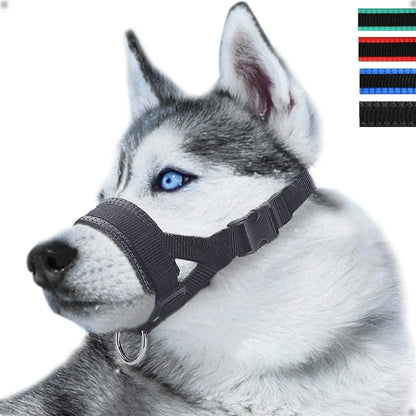Nylon Dog Mouth Muzzle, Anti Bark, Collar, Breathable, Training Tool