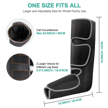 Medcursor Air Compression Leg Massager, Calf Wraps for Blood Circulation and Relaxation, Swelling Relief Physical Massage Boot