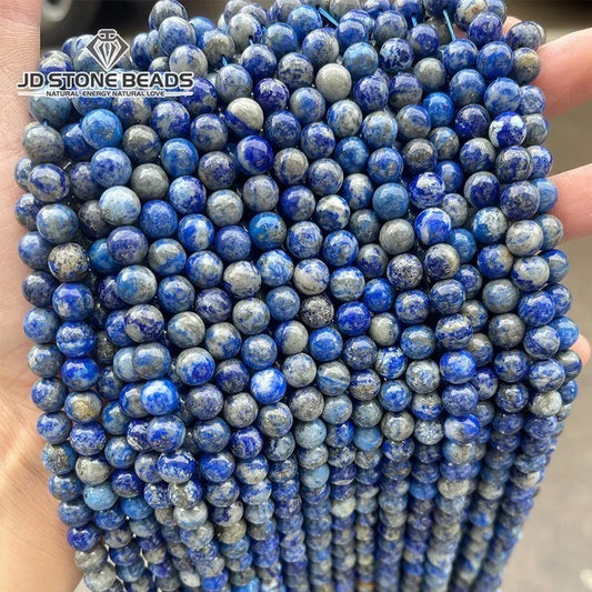 Natural Stone, Lapis Lazuli Round Loose Beads For Jewelry Making