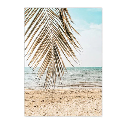 Summer Sea Beach, Coconut Tree, Surfboard Posters And Prints, Seagull Swan Wall Art, Canvas Painting