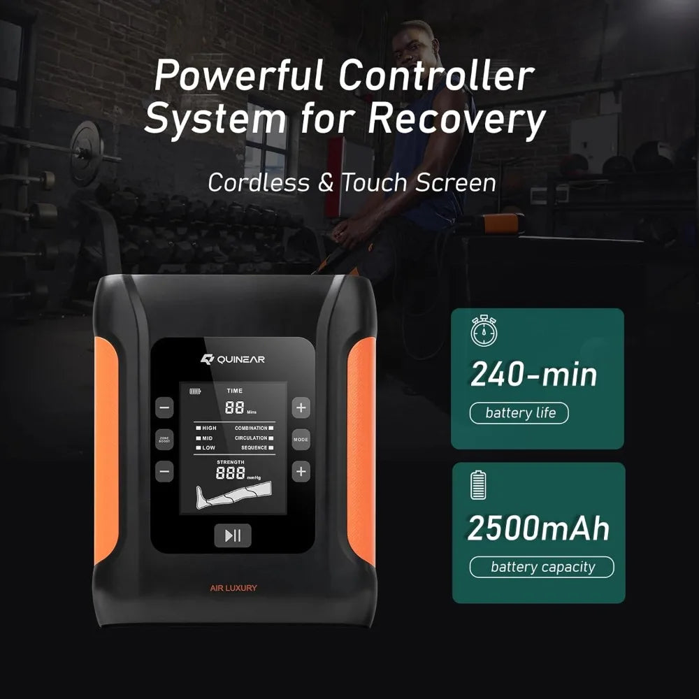 Professional Leg Recovery System, Cordless Air Compression Boots with Sequential Compression, Leg and Foot Massager