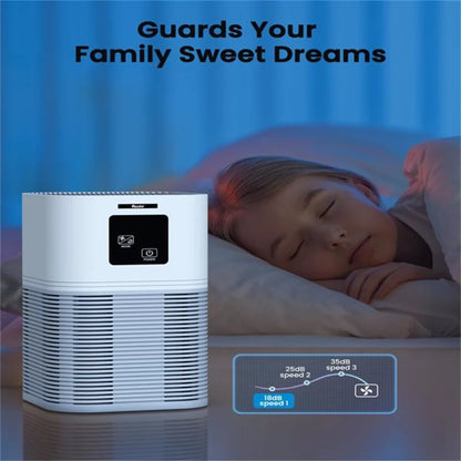 2-in-1 Air Purifier, H13 Filters, Home Allergies, Pets Hair, Odor Eliminators, Aromatherapy Diffuser, Auto Mode