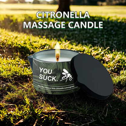 Citronella Scented, Massage Oil Candle ,Luxury Aromatherapy, SPA, Stress Relief, Skin Moisturizing