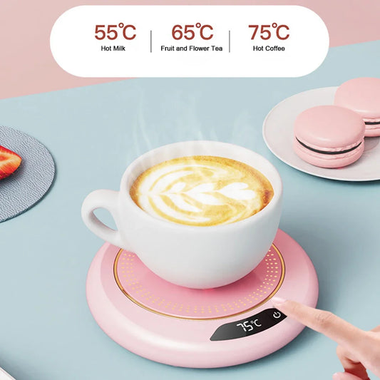 USB Cup Warmer, 3 Temperature Settings, Heating Coaster, Smart Thermostatic Hot Plate