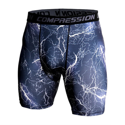 Compression Shorts Men 3D Print Camouflage Bodybuilding Tights Muscle Sport Elastic Running Shorts