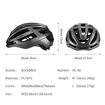 Unisex Bicycle Helmet, Breathable, Ultralight Integrally-Molded, Shockproof, Adjustable