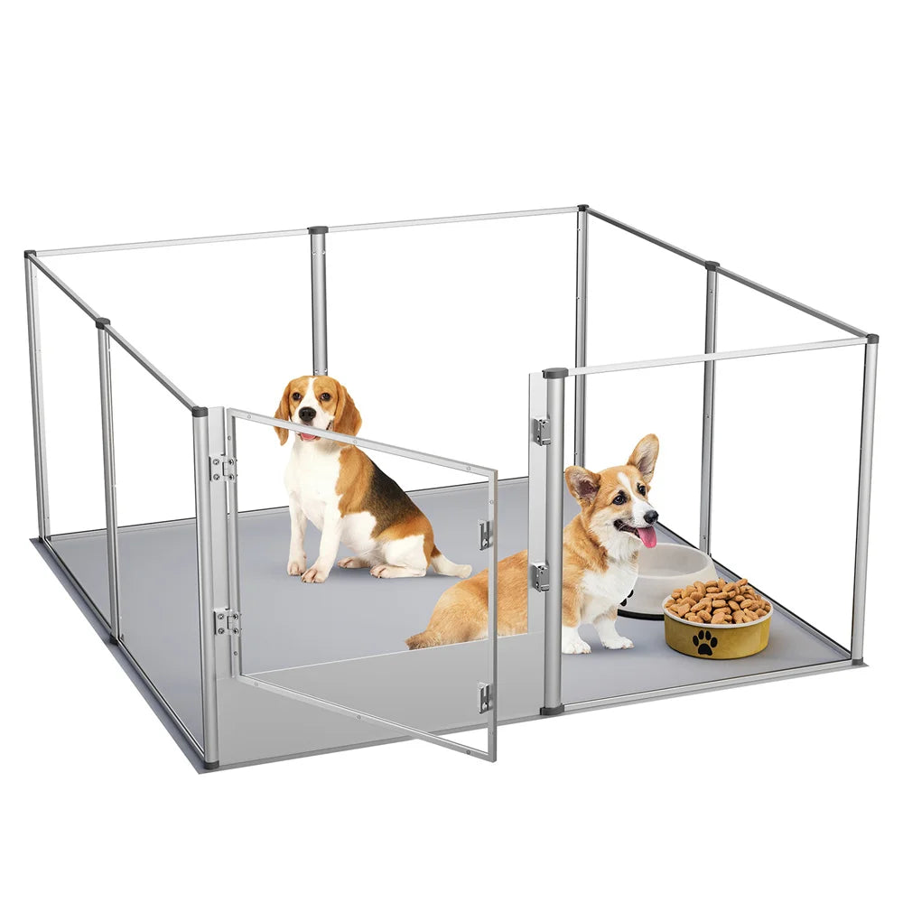 Extra Large Pet Playpen, Acrylic Enclosure, Whelping Box, Waterproof Fertility Pad