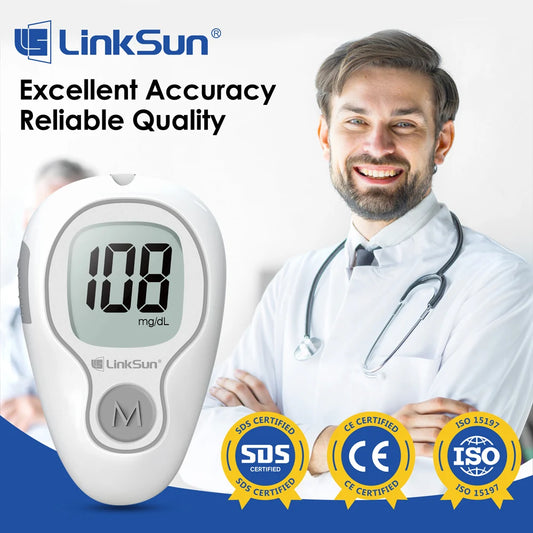 Blood Glucose Meter, 50/100pcs Diabetes Tester Blood Sugar Monitor, Digital, Complete Kit