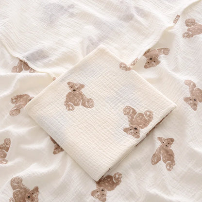 Baby Blanket, Muslin Swaddle, 2-Layer, Cotton, Receive Blankets, Bath Towel