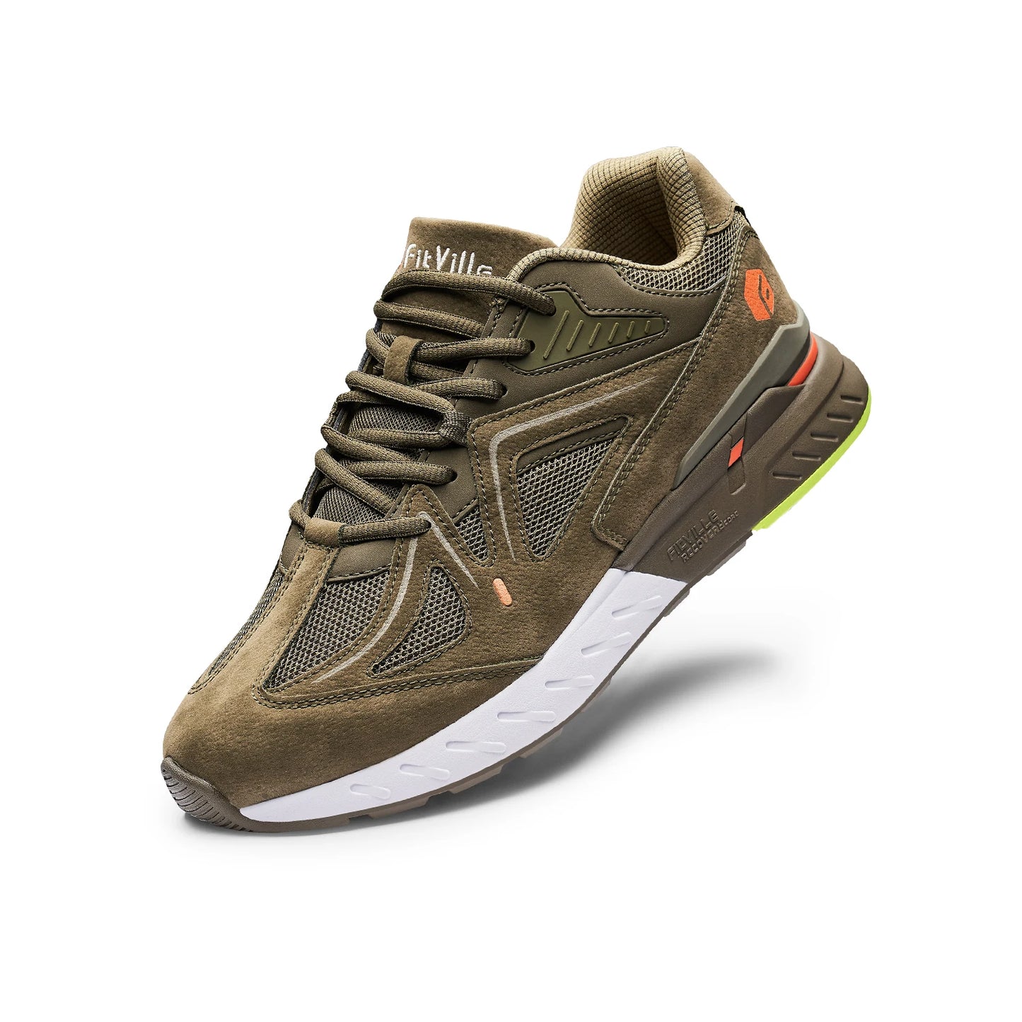 Extra Wide Men's Walking Shoes, Lightweight Sneakers for Flat Feet, Arch Fit, Heel Pain Relief, Non-Slip