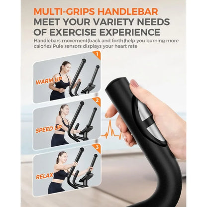 Elliptical Machine with16-Level Resistance & Hyper-Quiet Magnetic Driving System