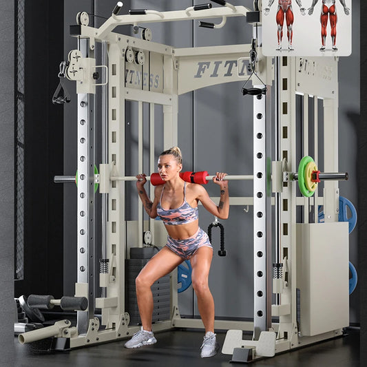 Gym Commercial Squat Gantry Multifunctional Comprehensive Trainer, Home Smith All-Round Training Large Equipment