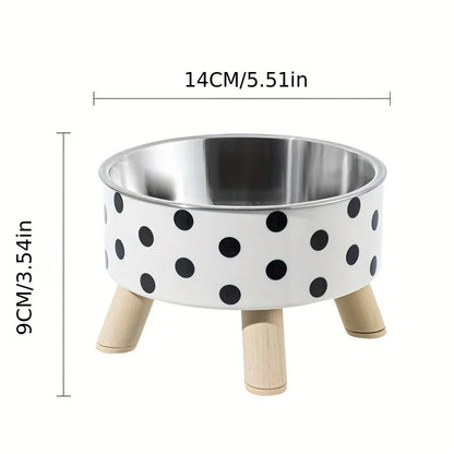 Elevated Stainless Steel Cat Bowl, Anti Slip
