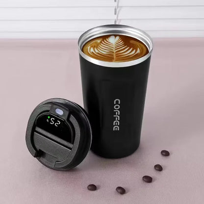 Insulated Coffee Mug Smart Temperature Display, Stainless Steel