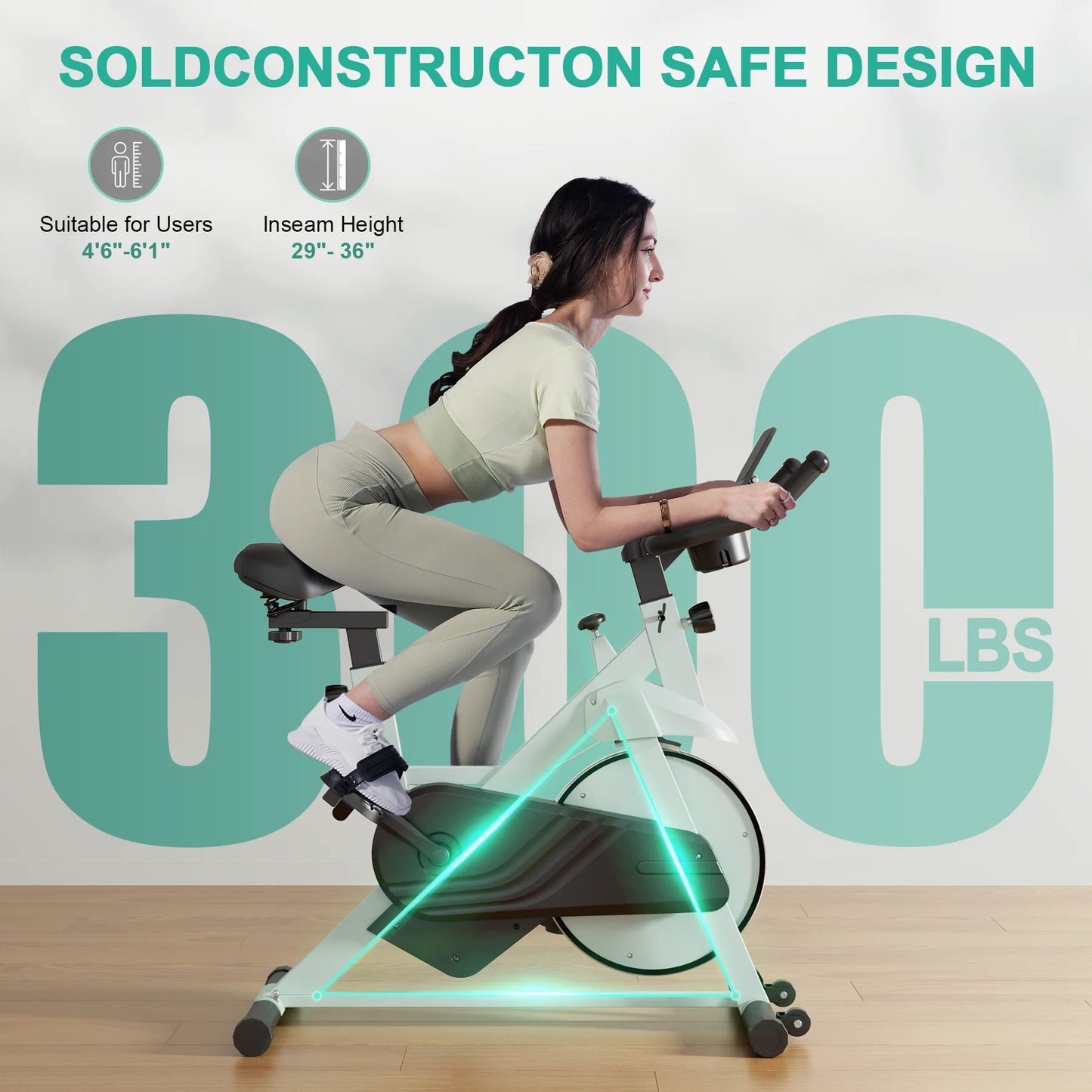 Superun Exercise Bike, 32-Level Magnetic Resistance Stationary Bikes for Home, Low Noise Workout