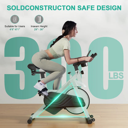 Superun Exercise Bike, 32-Level Magnetic Resistance Stationary Bikes for Home, Low Noise Workout