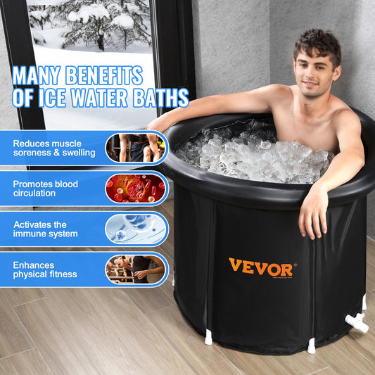 Ice Bath Tub, Cold Water Therapy, Inflatable, Folding