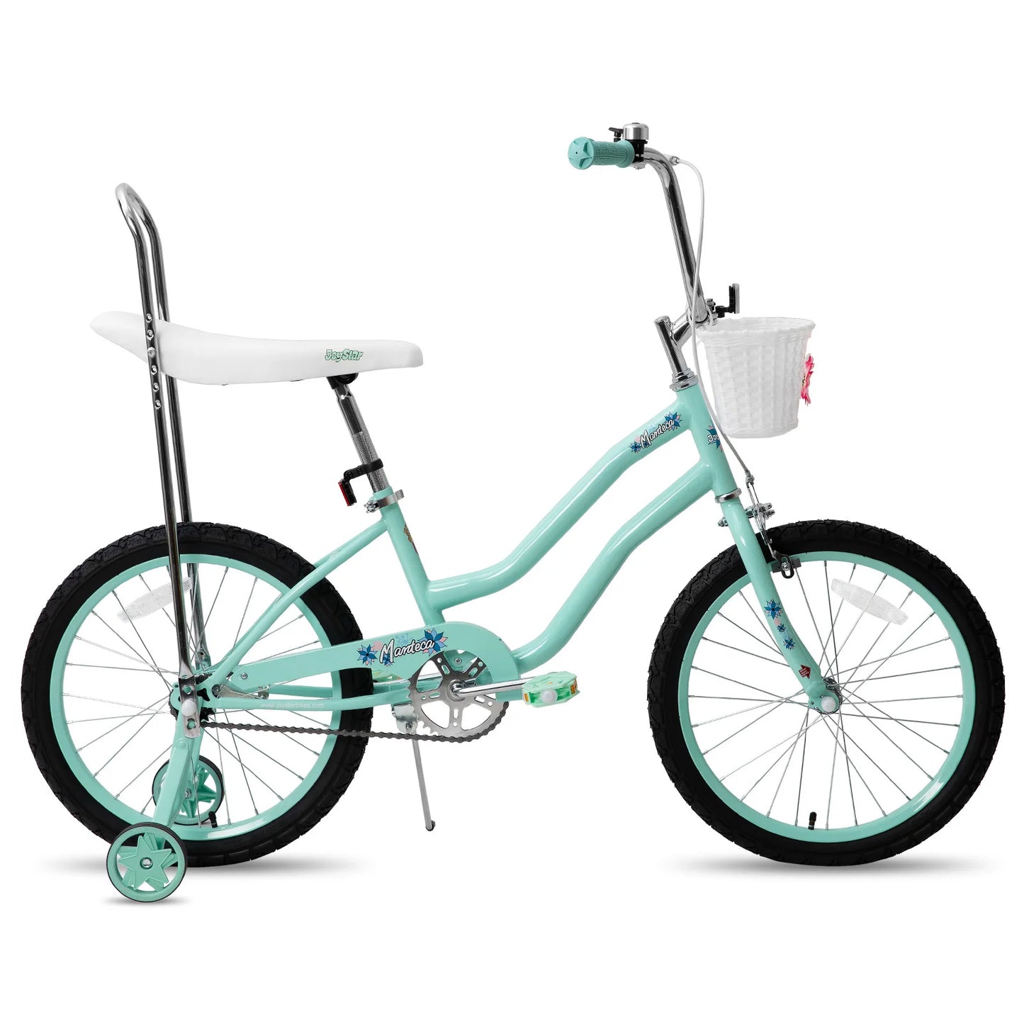 20 Inch Girls Bike, Training Wheels, Banana Seat, Handbrake, Coaster Brake