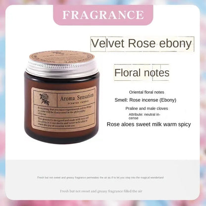 Aromatherapy, essential oil candle, smokeless, soybean, household fragrance